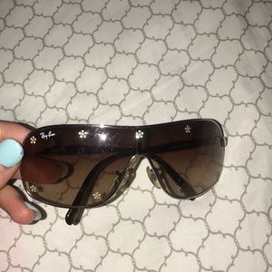 kids Ray Ban with sparkle flowers